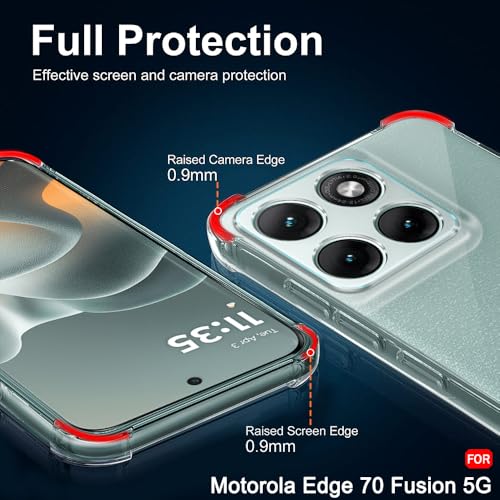 Image of TheGiftKart Crystal Clear Back Cover Case for Motorola Moto Edge 70 Fusion 5G | Shockproof Soft TPU Case | Cushioned Edges for Ultimate Protection Back Cover Case (TPU, Transparent)
