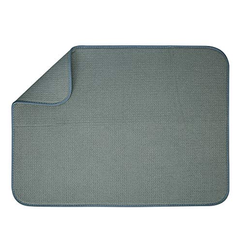 LHFLIVE Microfiber Dish Drying Mat For Kitchen 18 x 24 Inch Extra Large Gray
