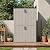 Patiowell 50 cu.ft Plastic Outdoor Storage Shed, Lockable Waterproof Resin Storage Cabinet Vertical Storage Shed for Garden Tools, Garbage Cans, Pool Supplies, Beige