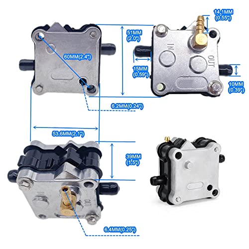 Fuel Pump Assembly 14360A16 Compatible with Mercury Outboard 2 Stroke 30 40 45 50 55 60 65 75 80 90 100 115 125 150 175 200 225 250 300HP 14360A41 14360A43 14360A50 14360A71 14360A73 14360A78 14360A4 - Thumbnail 4