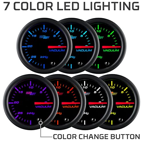 Glowshift GS-T703-SM Tinted 7 Color Vacuum Gauge Kit thumb #3