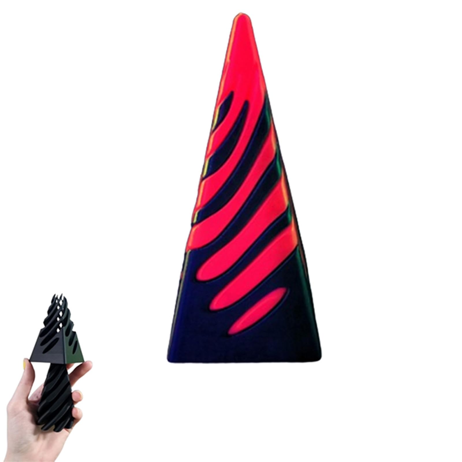 3 Stuks 3D Geprinte Spiraal Kegel Conus Friemel Speelgoed, Piramide