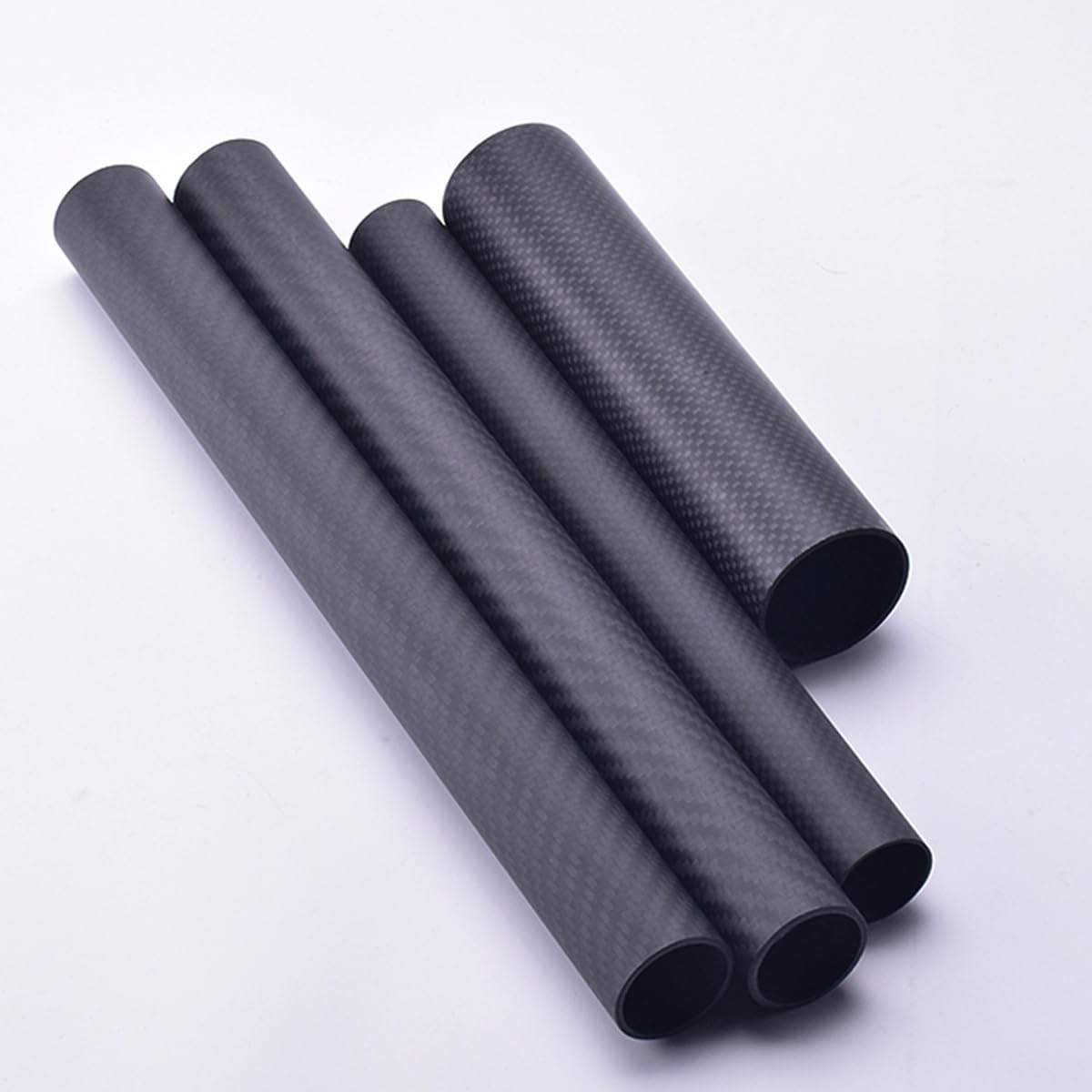 2 sztuki 3K gładka matowa rura z włókna węglowego, akcesoria do dronów, długość 500 mm, fabryczne cięcie CNC(26x24x500mm)