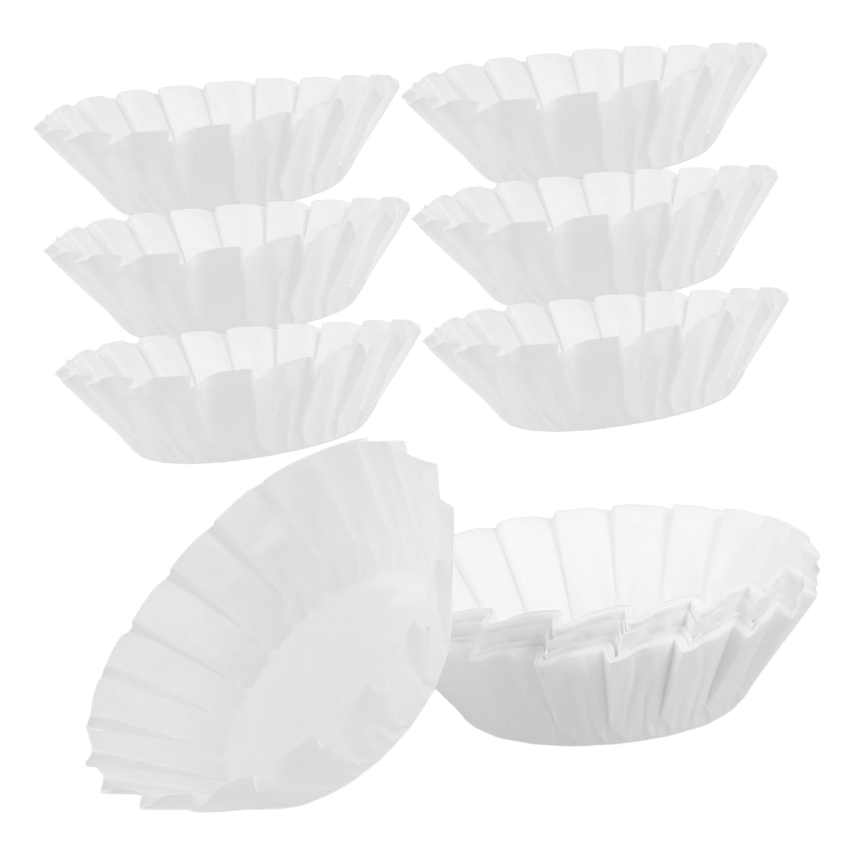 MAGICLULU 5 Sätze Baskisches Ölpapier Muffinförmchen Aus Pergamentpapier Cupcake-papiere Tulpen-muffinförmchen Backförmchen Aus Papier Große Muffinförmchen Silikonpapier Weiß 50 Stück * 5
