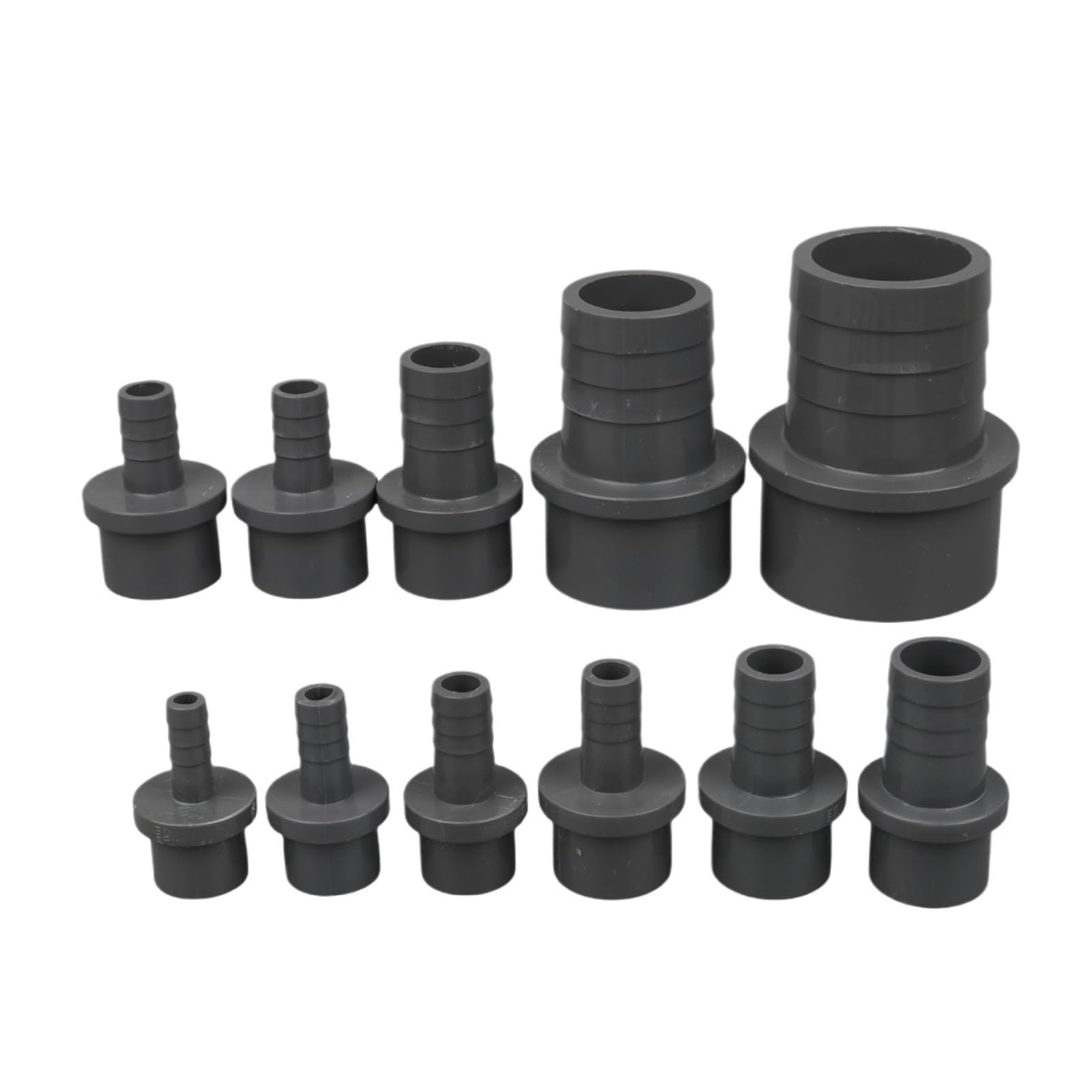 Juntas de tubería de PVC de 20/25/32mm a 5/8/10/12/14/16/18mm, conector for riego de jardín, tubo de manguera de agua, junta de Pagoda, accesorios de tubería de PVC(20-16mm,50 Pieces)