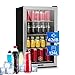 Klarstein Beersafe 4XL Nevera Pequeña Electrica Puerta Cristal Silenciosa, Mini Nevera, Neveras Pequeñas Portatiles, Refrescos y Vino, Frigorificos Pequeños, Estantes Extraíbles, 0-10°C, 124 l.