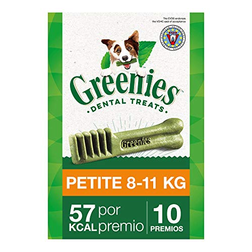 Snack dental Greenies Petite para perros de 7kg a 11kg, bolsa de 170g (Pack de 6)