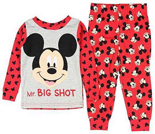 Disney Baby Boys' Mickey Mouse 2 Piece Long Sleeve Pajama Sleepwear Set (18 Months)