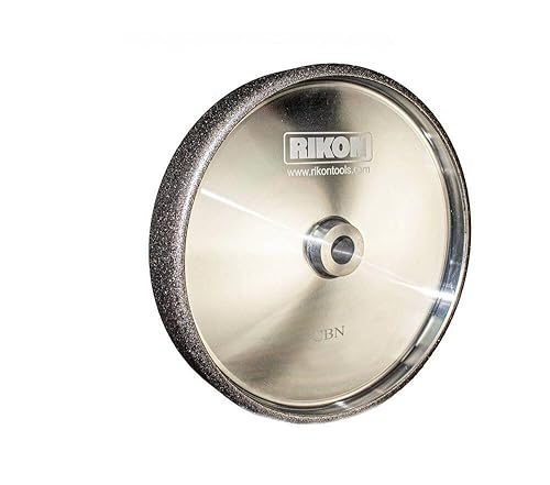 Rikon PRO Series 82-5600R CBN Muela abrasiva 600 Grit 8 pulgadas Rueda 1-1/2 pulgadas de ancho con radio para afilar herramientas de corte de acero