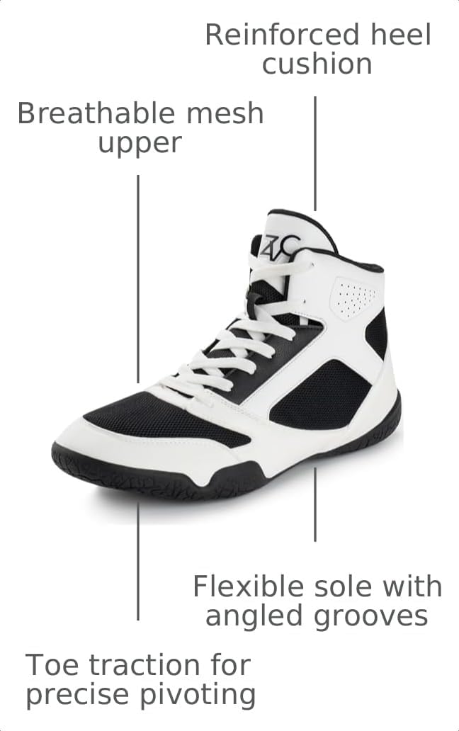 ZVC Wrestling Shoes Men Boxing Shoes for Fighting Shoes Powerlifting Bodybuilding Boots Footwear