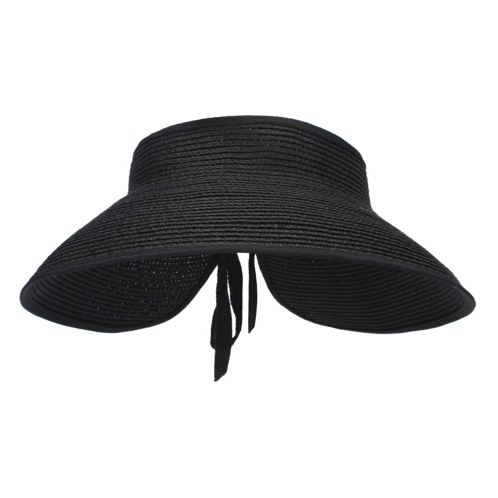 MK MATT KEELY Sombrero de Paja de Playa para Mujer, Plegable ala Ancha Sombrero para el Sol Mujer