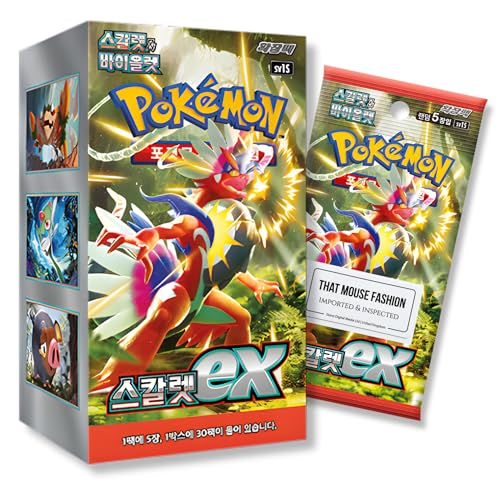 That Mouse Fashion Scarlet and Violet Base Set | Scarlet Ex Korean Booster Box | TCYM Authenticated | Korean Pokemon Cards Booster Box 30 Packs