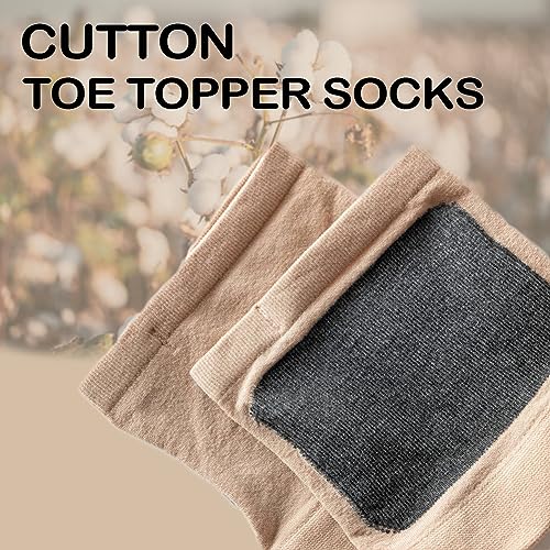 Soxbang 6 Pairs Toe Topper Socks Women Half Peep Toe Socks Sweat-absorbent Hosiery Non-Slip Invisible2
