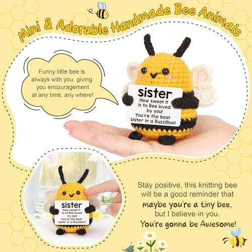 Bee Positive Sister Birthday Gifts, Christmas Sis Gift from Brother/Sister - image 2
