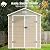 SELLERWE 6x3 FT Resin Storage Shed, Waterproof Outdoor Storage Shed with Floor, Window, Double Lockable Doors & 2 Vents, Tool Shed for Patio Garden, Lawn, Backyard, Light Brown