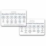 Wong-Baker Faces® Pain Rating Scale Horizontal w/Spanish on Back Badge ID Card Pocket Reference Guide (1 Card)