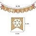 Be Merry Burlap Banner | Christmas Banner with Snowflake Sign | Christmas Decoration | Rustic Christmas Decor for Mantle Fireplace Xmas Party Holiday Supplies Decoration | Outdoor Indoor Hanging Decor