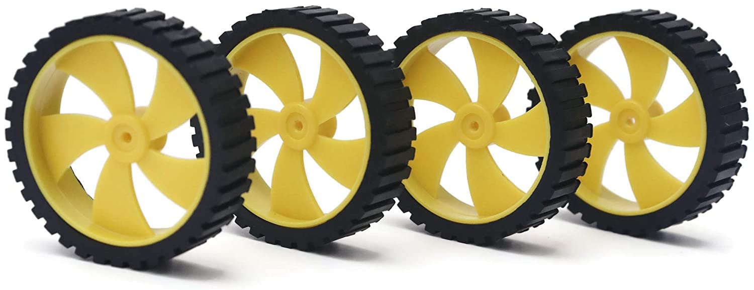 ILT Retail - (PACK OF 4) wheel-4512 Robot Durable Rubber Tire wheel 45mm for BO DC Motor For Motor Toy Car Electronic School Collages Projects (B0B8T19VLH) Amazon Price History, Amazon Price Tracker