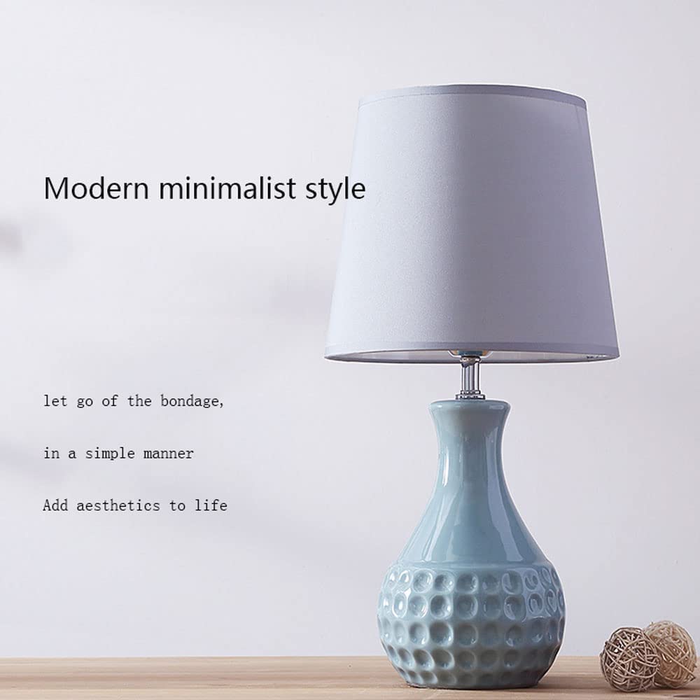 Lampada Tavolo Lampada da Tavolo Moderna E Minimalista in Ceramica Camera Letto Arredamento Romantico Comodino Soggiorno Illuminazione Scrivania per Home(Push Button Switch)