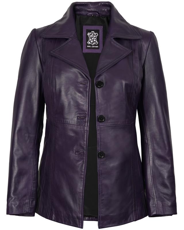 Image of Blingsoul Womens Real Leather Jacket - Asymmetrical Leather Jackets for Women