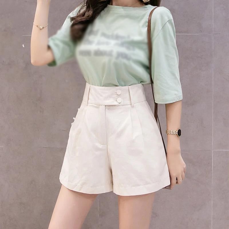 Women's Shorts Wide High Short Pants