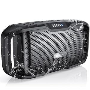 DBSOARS Bluetooth Speakers with Subwoofer, Portable 50W Stereo Sound Wireless Speaker, IPX5 Waterproof Outdoor Speakers with TWS Pairing, Built-in Mic, Power Bank, 30H Playtime, AUX for Camping, Beach