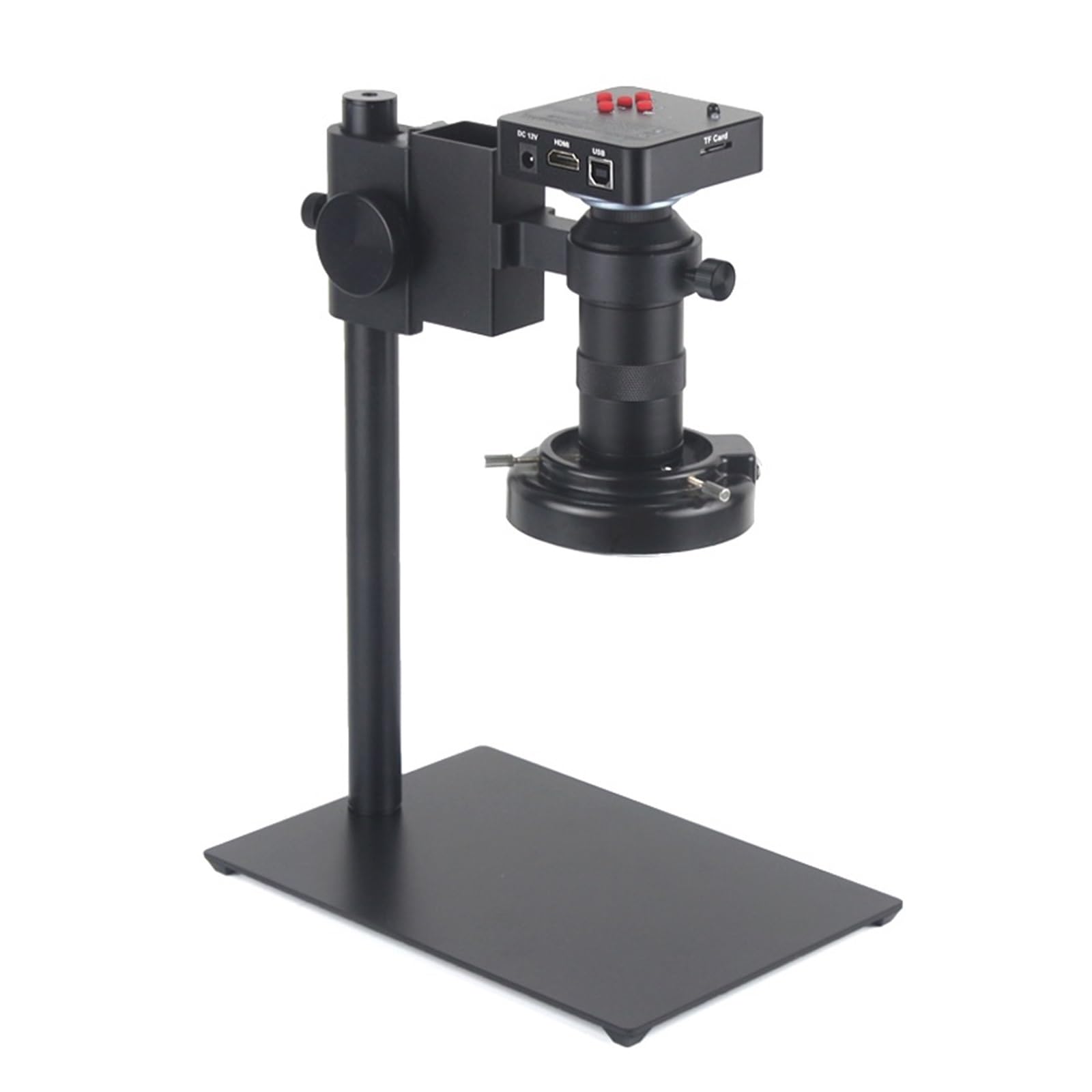 Edede A Microscope Lens, 38Mp 2K 60Fps Usb Industrial Digital Video Microscope Camer + Zoom 130X C-Mount Lens Tf Usb Storage For Repair Soldering(A)