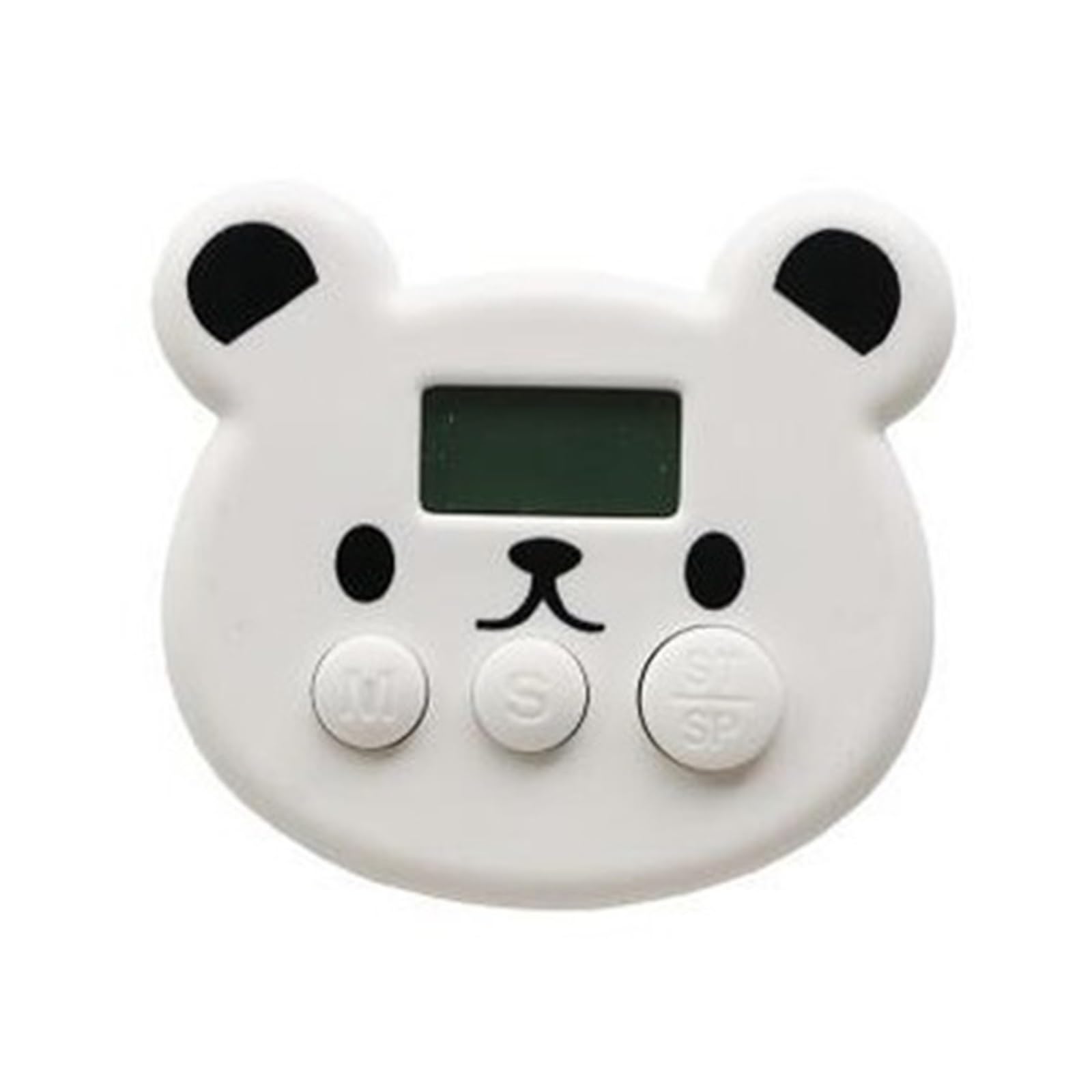 Bear/heart Shape Lcd Digital Kitchen Countdown Magnetic Timer Back Count UP Alarm Clock Gadgets Cooking Tools Reliable Efficient(White)