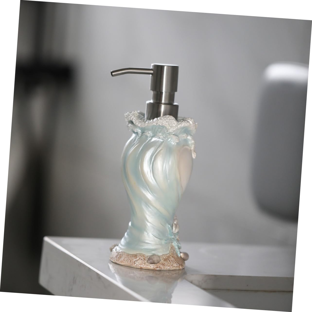 Dispenser di Sapone con Pompa in Acciaio Bottiglia Ricaricabile per Doccia e Lozione Design Ispirato per Bagno e Cucina Facile da Premere ed Elegante