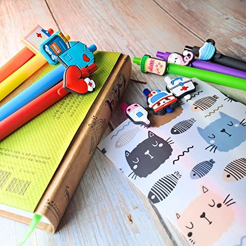 YJ PREMIUMS 10-Pack of Cute Nursing Pens with Heart, Syringe Designs in Black Ink - Versatile Writing Instruments for Nurses, Medical Assistants, Students - Image 6