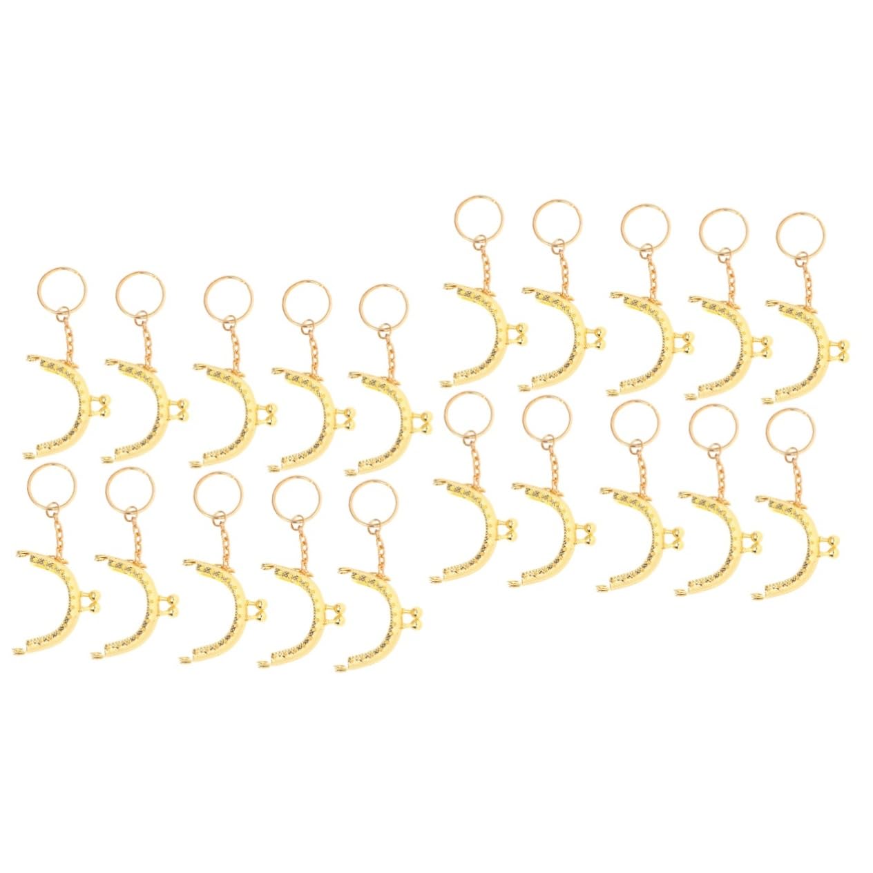 TofficuTofficu 20 Pcs Bag Making Accessories Coin Bag Metal Frame Clutch Bag Frame Clutch Coins Purse Frame for Coin Purse Metal Frame Coin Purse Iron Purse Frame Coin Purse Clasp Bags Key Chain