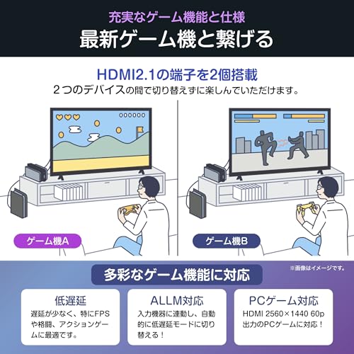 undefined 【Amazon.co.jp限定】ハイセンス【3年保証】55V型 55E50R 4K スマート Wチューナー内蔵 ネット動画 液晶 テレビ HDMI2.1 低遅延ゲームモード Alexa AirPlay2 2025年モデル の商品画像 7