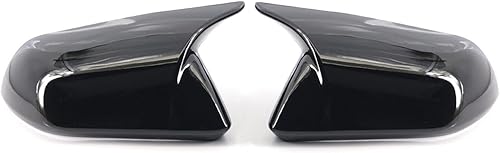 GSRECY Tapa para espejo retrovisor de puerta lateral, accesorios exteriores compatibles con Ford Mustang 2015-2022, sin señal de giro (negro