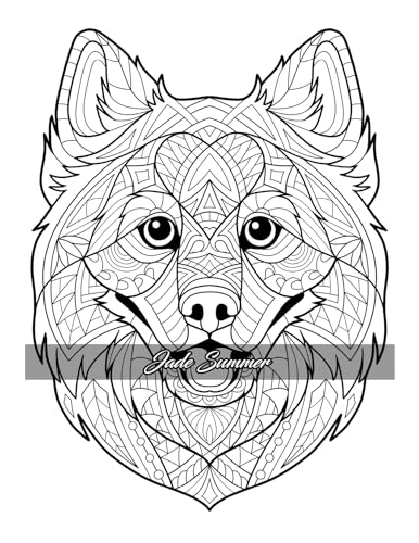 Amazing Dogs Coloring Book: Beautiful Dogs, Adorable Puppies, and Relaxing Designs for Adults and Teens - Image 40