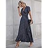 PRETTYGARDEN-Womens-Summer-Wrap-Maxi-Dress-Casual-Boho-Floral-V-Neck-Short-Sleeve-Ruffle-Hem-Split-Beach-Long-Dresses PRETTYGARDEN Women's Summer Wrap Maxi Dress Casual Boho Floral V Neck Short Sleeve Ruffle Hem Split Beach Long Dresses (Blue,Large)