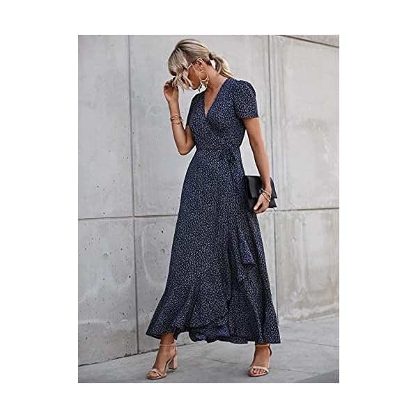 PRETTYGARDEN-Womens-Summer-Wrap-Maxi-Dress-Casual-Boho-Floral-V-Neck-Short-Sleeve-Ruffle-Hem-Split-Beach-Long-Dresses PRETTYGARDEN Women's Summer Wrap Maxi Dress Casual Boho Floral V Neck Short Sleeve Ruffle Hem Split Beach Long Dresses (Blue,Large)
