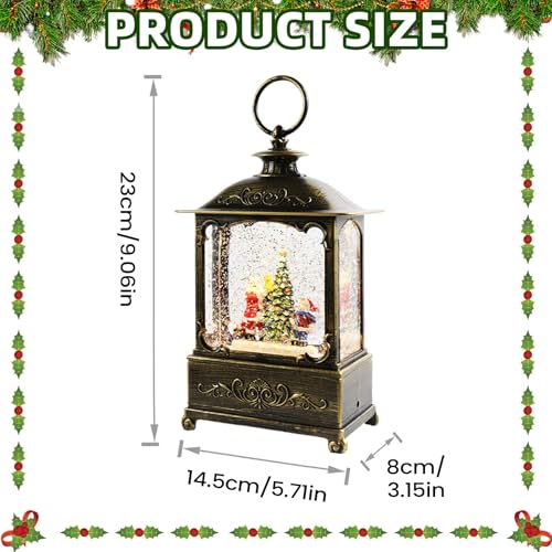 Linterna de Navidad para mesa y chimenea con diseño de Papá Noel a pilas 6