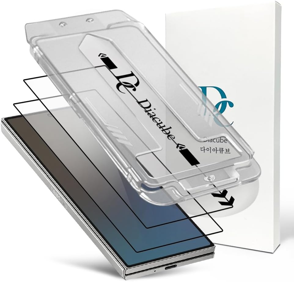 2-Pack AR Tempered Glass Screen Protector for Samsung Galaxy Z Fold 8 Ultra [Not Cover Screen Case Friendly] Anti-Reflective Coating, 9H Hardness [Auto Dust Removal Installation Frame] Ultra Clear, Shatterproof, Anti Scratch, Fingerprint Resistant