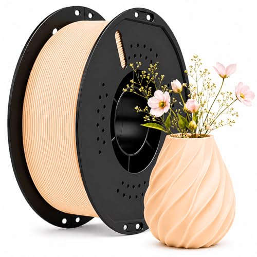 VEOEOV PLA 3D Printer Filament 1.75mm Skin Tone 1KG High Precision Strong Toughness Odorless Better Flow 3D Printing Filament Fits for Most FDM 3D Printers