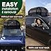 15 Cubic Ft Car Rooftop Soft Shell Cargo Carrier, 100% Waterproof - Car Storage for All Vehicle with/Without Racks - Attached Anti Slip Mat, Storage Bag, 4 Door Hooks & Straps, Lock