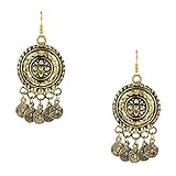 pendientes oro envejecido Pendientes de oro envejecido, estilo chandbali.