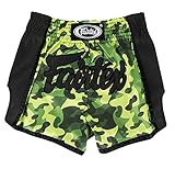 Fairtex Slim Cut Muay Thai Boxing Shorts - BS1710 (Green Camo, Small)