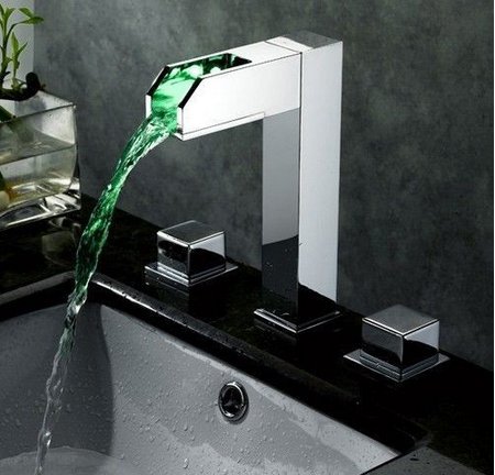 Robinet cascade LED de salle de bain pour vasque et meuble vanity