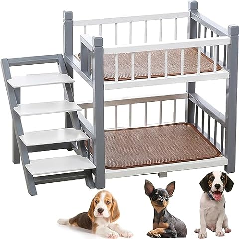 SUZEPER Double Layer Dog Bunk Bed Cover