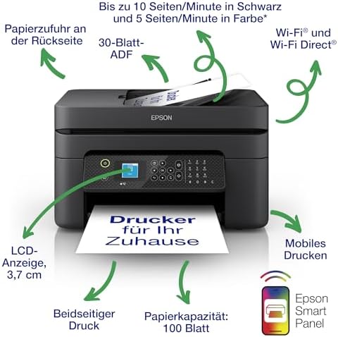 Epson WorkForce WF-2930DWF — galinė pusė