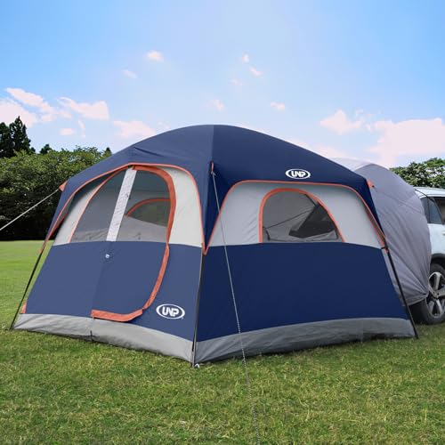UNP SUV Tent for Camping, 6-Person Car Camping, SUV Tailgate Tent for Outdoor, Easy Set Up with Rainfly 10'x9'x78in(H) (Navy Blue)