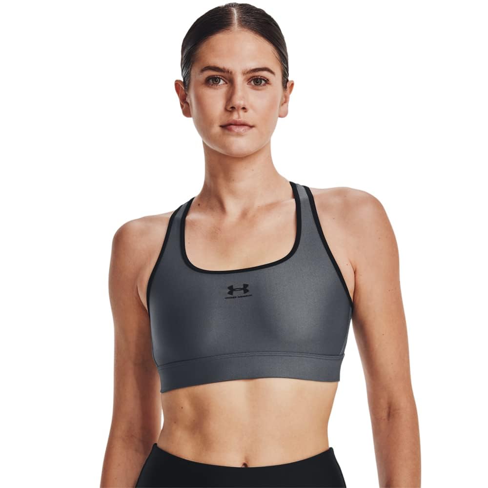 Under Armour Women's Armour Mid Heathered Sports Bra