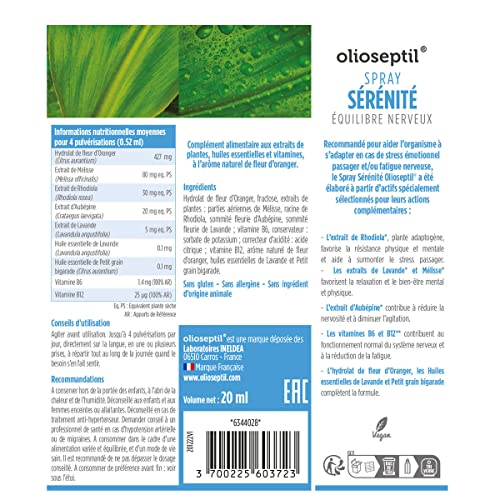 OLIOSEPTIL Sérénité équilibre émotionnel & contre la fatigue 20ml – vue 2
