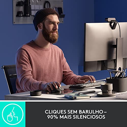 Mouse sem fio Logitech MX Master 3S com Sensor Darkfield para Uso em Qualquer Superfície, Design Erg