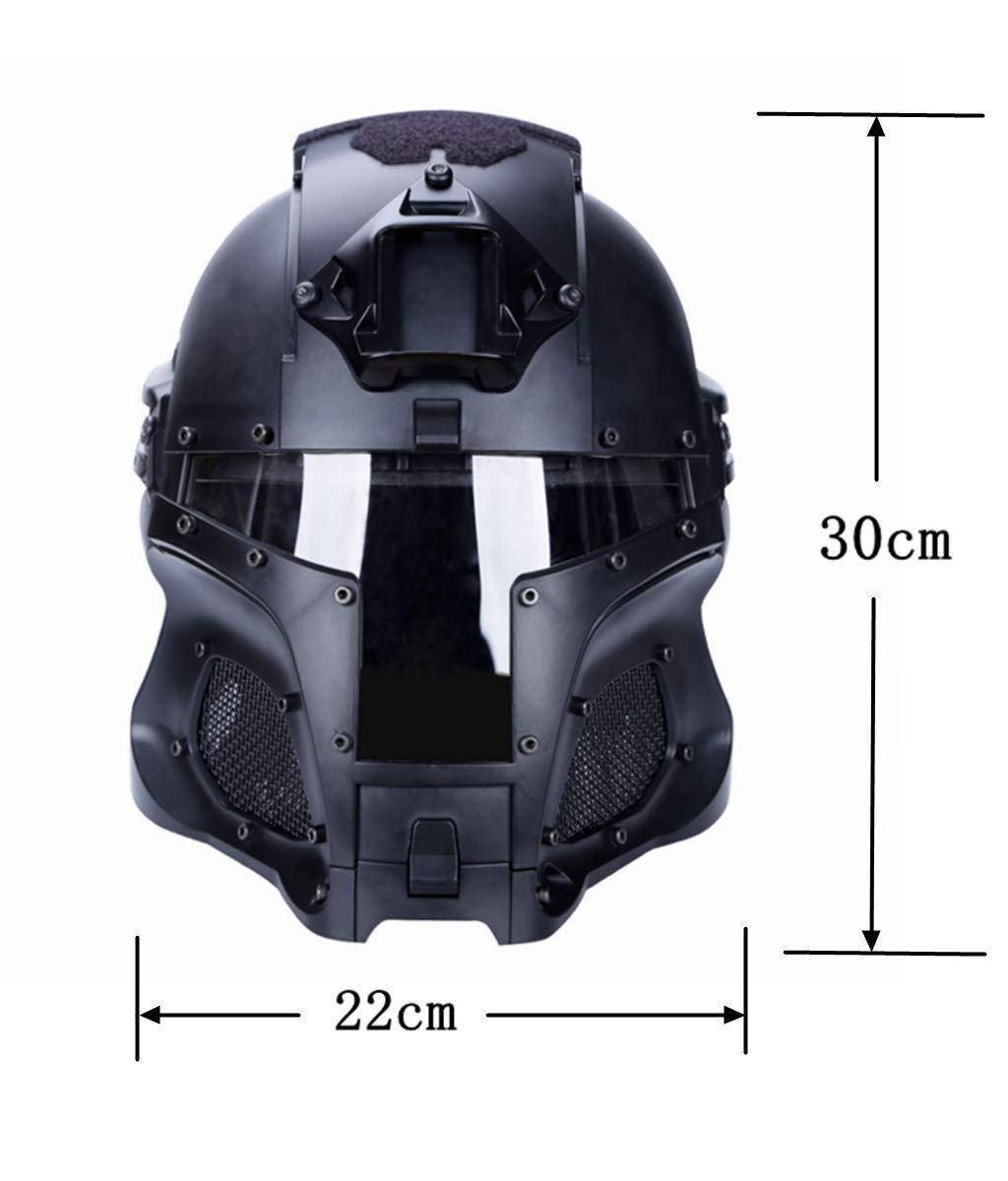 Airsoft Equipement Casque Et Complet - Protection Visage Intégrale, Lunettes Amovibles, Rails Latéraux, Taille Unique Masque Airsoft Airsoft Equipement Casque Et Complet - Protection Visage Intégrale, Lunettes Amovibles, Rails Latéraux, Taille Unique Masque Airsoft